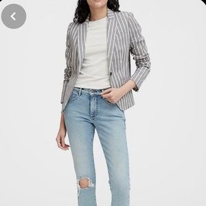 Banana Republic Petite Stripe Classic Blazer